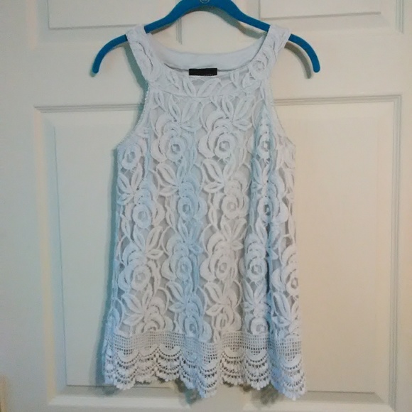 Investments Tops - Investments lace overlay sleeveless top